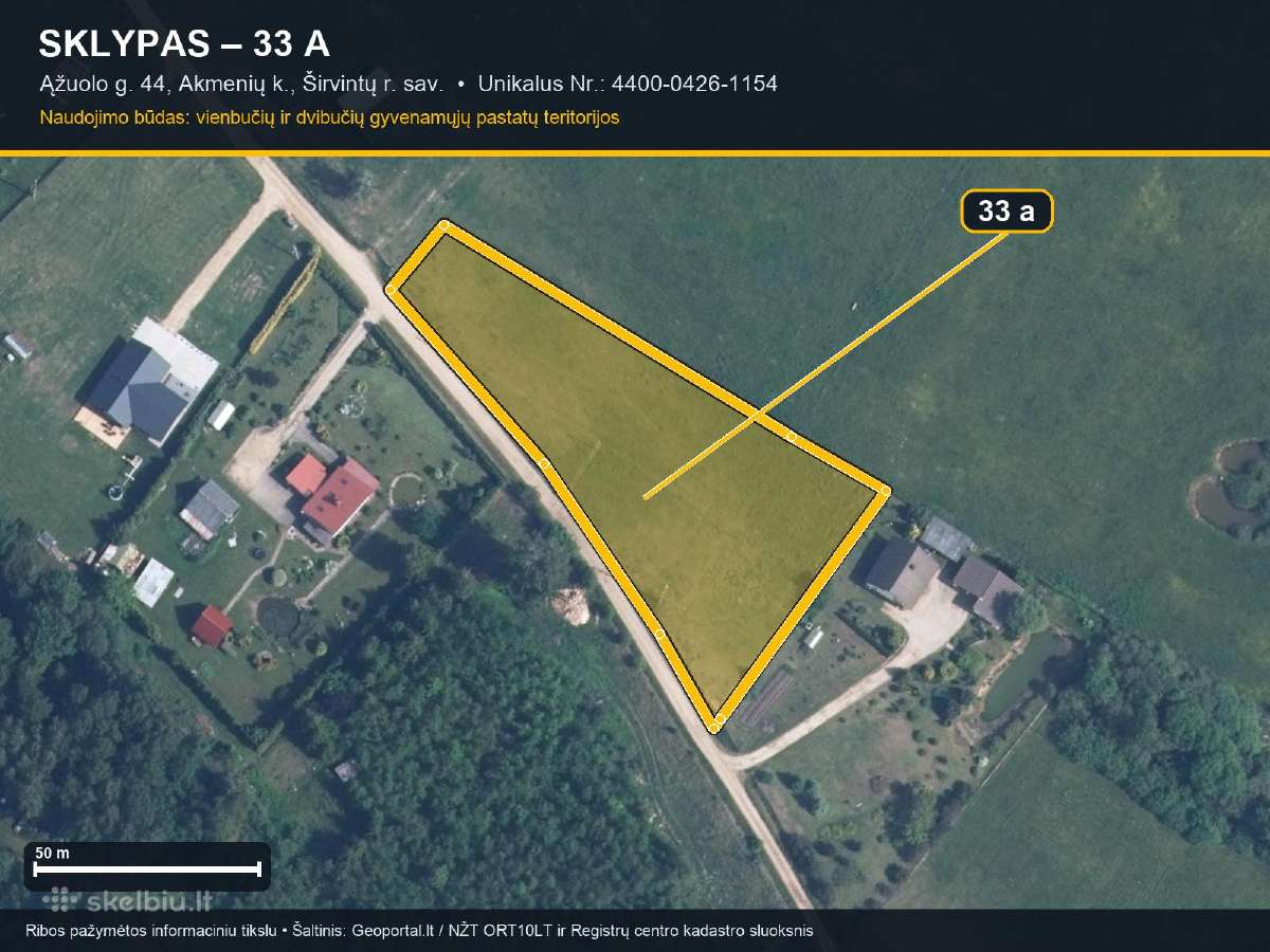 3 sklypai Akmenių k. 33 a namų valda ir 28 a kartu - nuotraukos Nr. 2