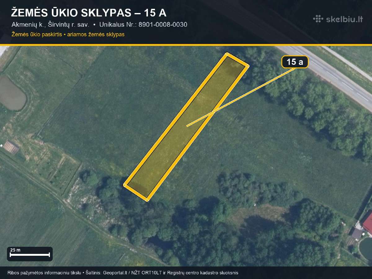 3 sklypai Akmenių k. 33 a namų valda ir 28 a kartu - nuotraukos Nr. 3