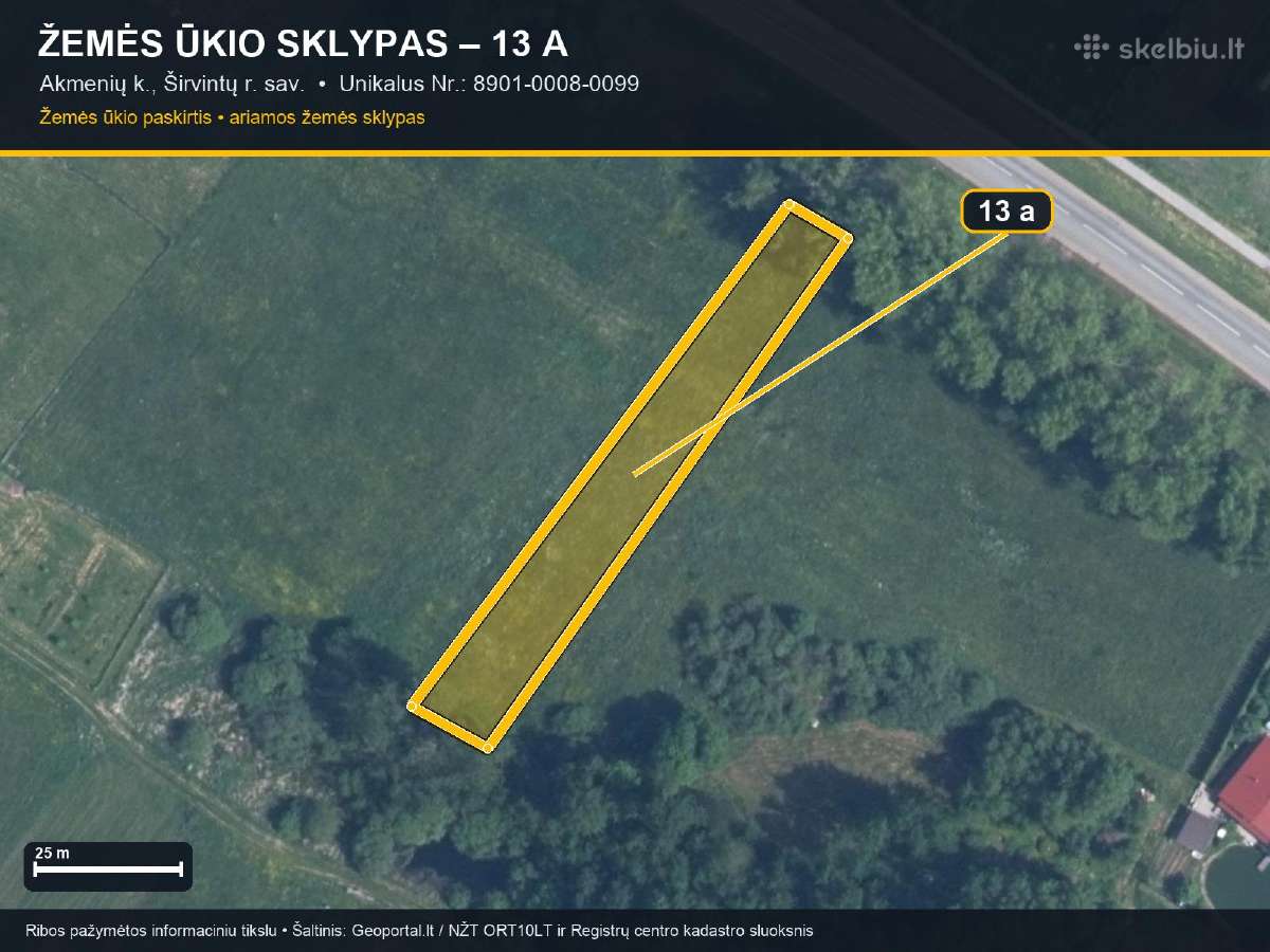 3 sklypai Akmenių k. 33 a namų valda ir 28 a kartu - nuotraukos Nr. 4
