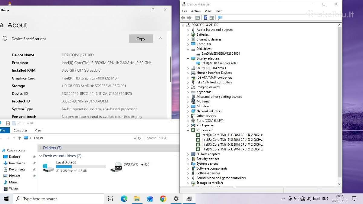 Hp elitebook 8470p i5 8gb SSD - nuotraukos Nr. 5