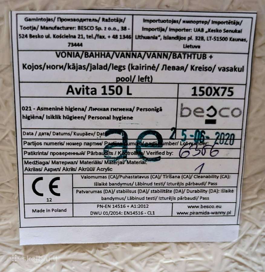 Labai gera akrilinė vonia „avita“ su apdaila - nuotraukos Nr. 9