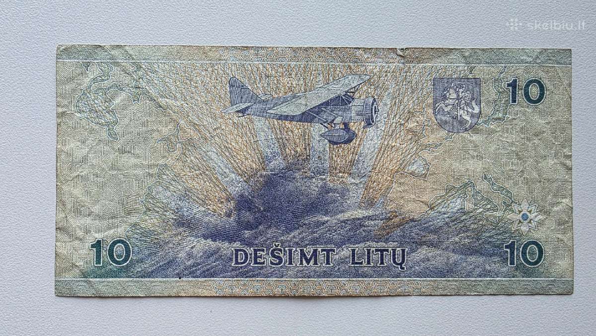 1997 metų10 litų su banko anspaudu - nuotraukos Nr. 2