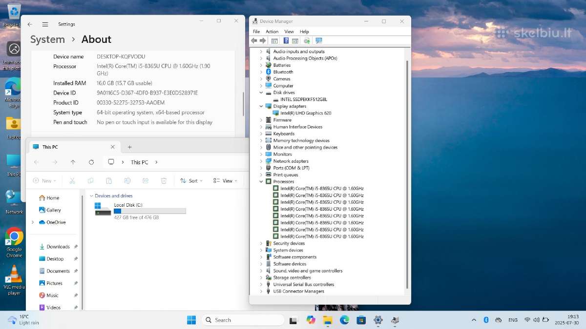 Lenovo Thinkpad T490 su i5 16gb 512ssd - nuotraukos Nr. 4
