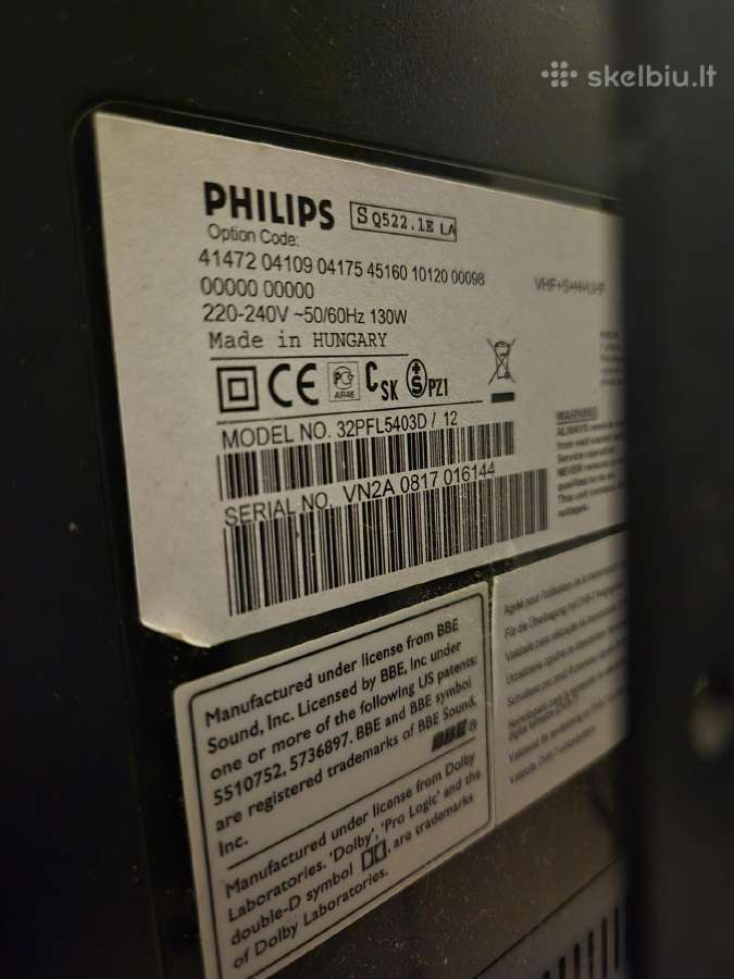 Televizorius Philips 32" - nuotraukos Nr. 4