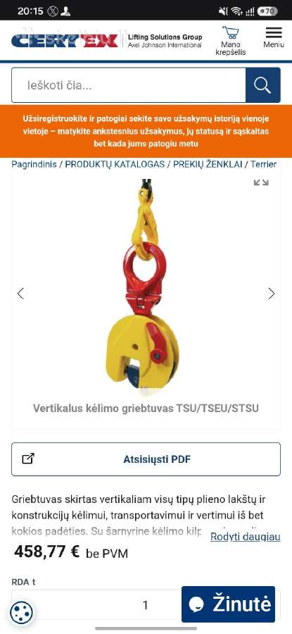 Vertikalus metalo griebtuvas - nuotraukos Nr. 6