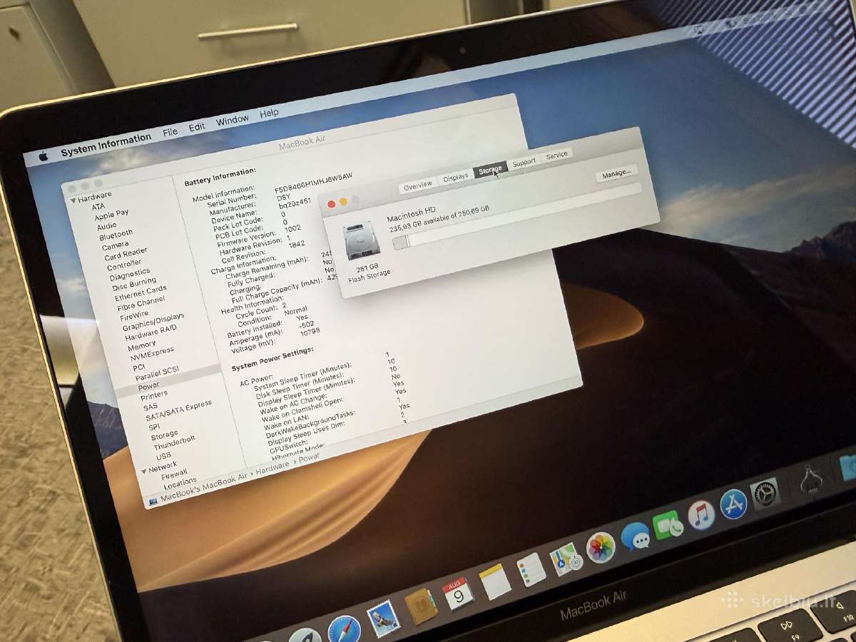 MacBook Air 13" Retina (2018) / i5 / 8gb / 256gb - nuotraukos Nr. 4