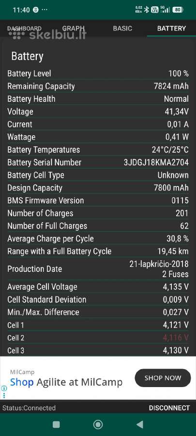 Parduodamas paspirtukas Xiaomi M365 - nuotraukos Nr. 17