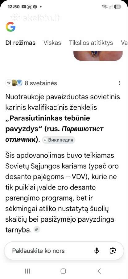 Parašiutas - nuotraukos Nr. 3