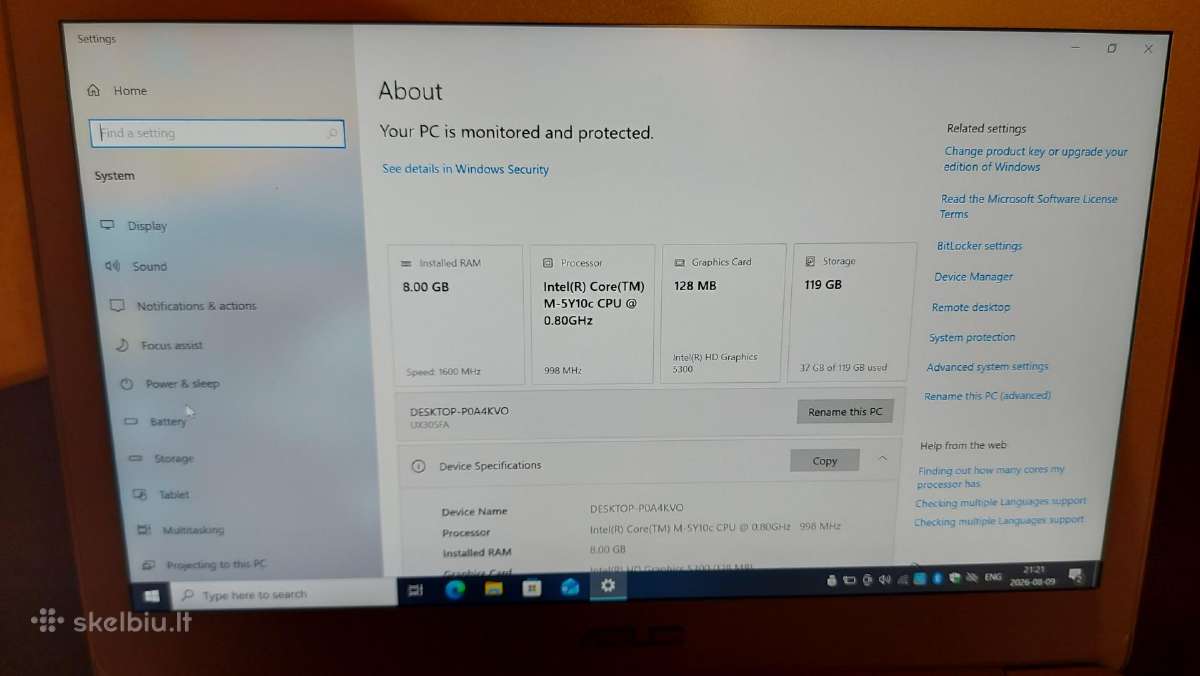 Nešiojamas kompiuteris Asus Zenbook 13" - nuotraukos Nr. 3