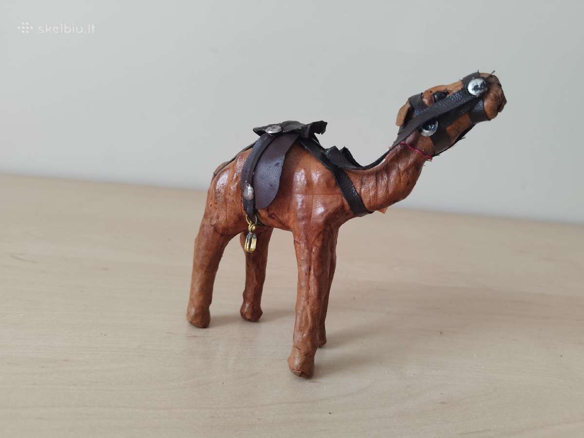 Vintažinė odine kupranugario figūrėlė - nuotraukos Nr. 6