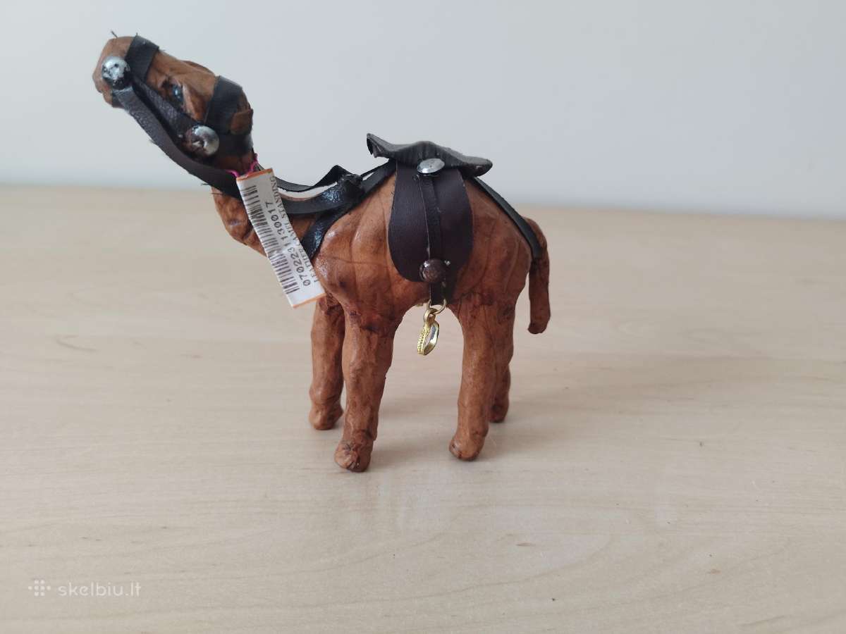 Vintažinė odine kupranugario figūrėlė - nuotraukos Nr. 8