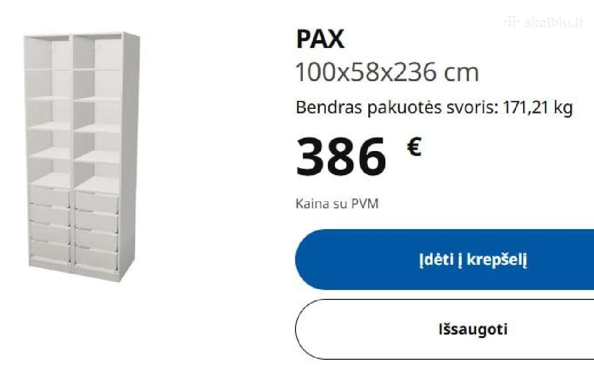 Ikea Pax dvi spintos - nuotraukos Nr. 2