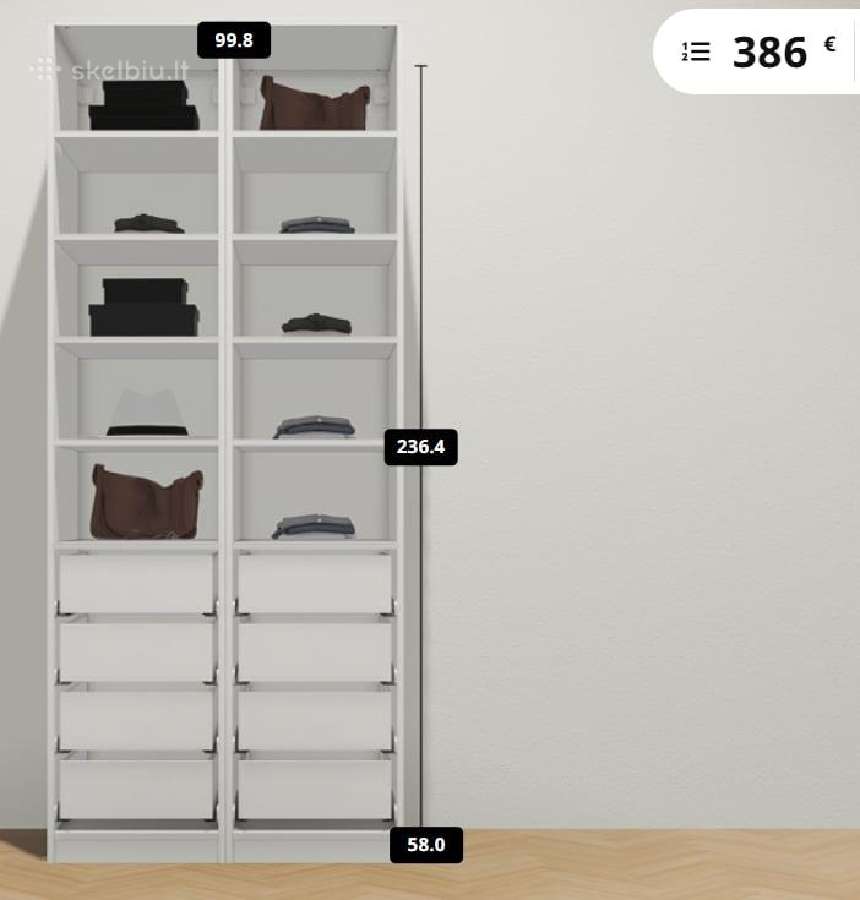 Ikea Pax dvi spintos - nuotraukos Nr. 3