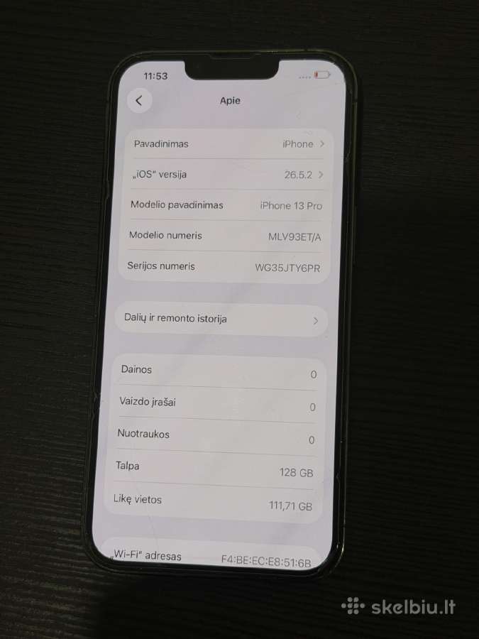 iPhone 13 Pro. 128gb - nuotraukos Nr. 2