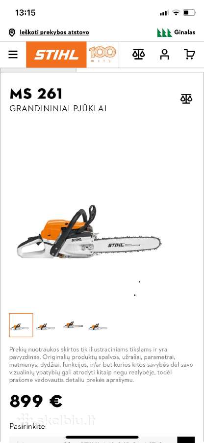 Stihl ms 261 - nuotraukos Nr. 4