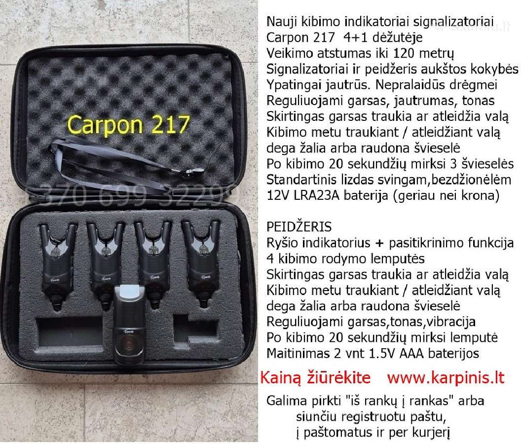 Kibimo indikatoriai signalizatoriai Carpon 217 - nuotraukos Nr. 3