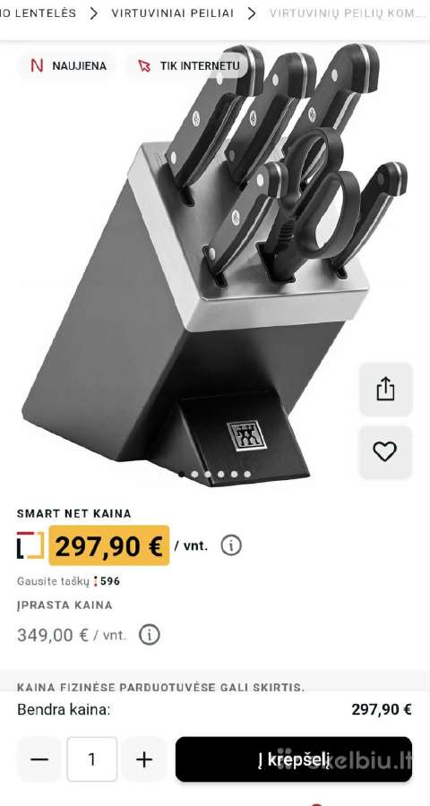Zwilling peilių rinkinys su stovu - nuotraukos Nr. 2