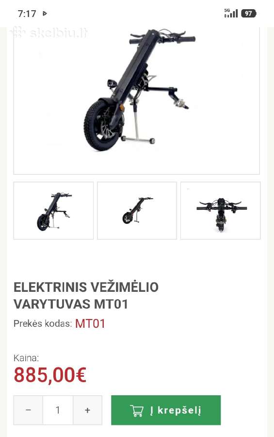 Elektrinis neigaliojo vežimėlio trauktuvas - nuotraukos Nr. 8