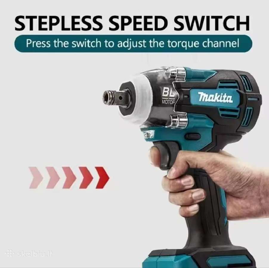 Makita Tw004gz Lxt 18v, 350 Nm, 1/2" - nuotraukos Nr. 6