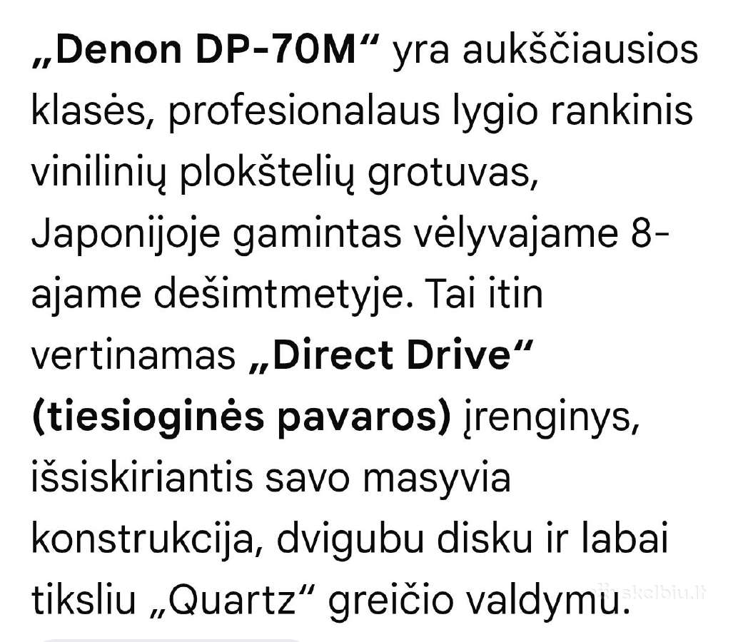 Denon Dp-70m plokštelių grotuvas - nuotraukos Nr. 14