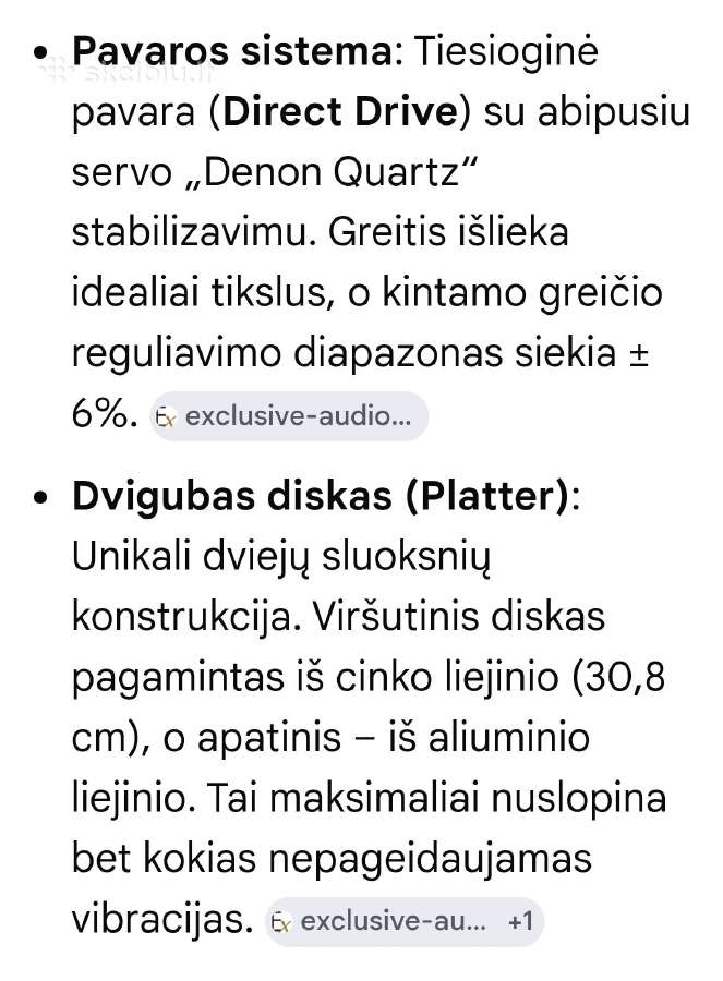 Denon Dp-70m plokštelių grotuvas - nuotraukos Nr. 15