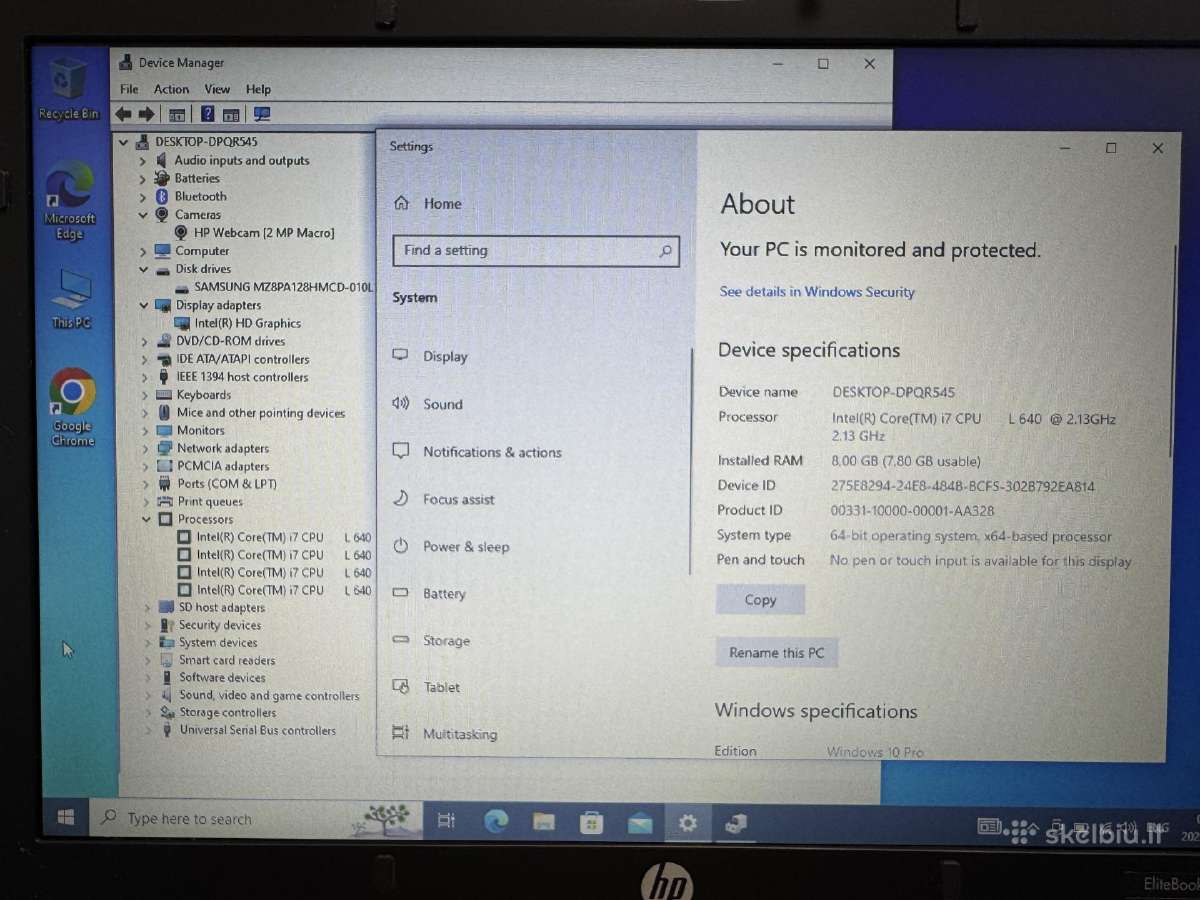 Hp Elitebook 2540p - nuotraukos Nr. 4