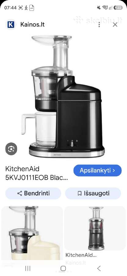 Letaeige sulčiaspaude Kitchen Aid Artistan - nuotraukos Nr. 5
