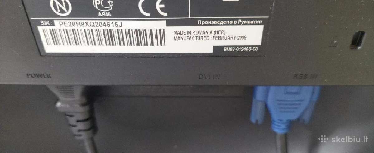 Monitorius Samsung Syncmaster 2032bw 20" - nuotraukos Nr. 6