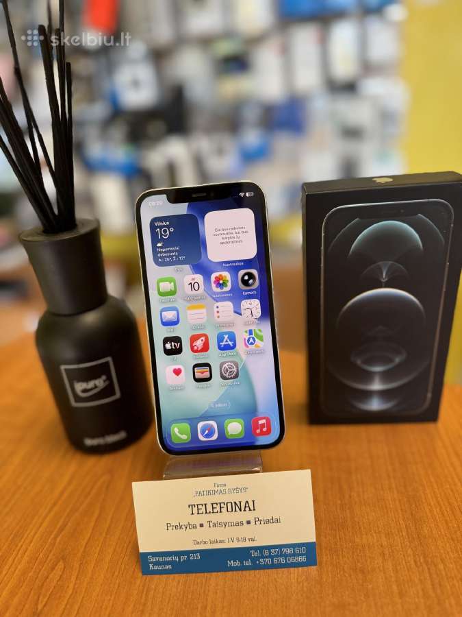 iPhone 12pro 128gb Silver Su Garantija - nuotraukos Nr. 2