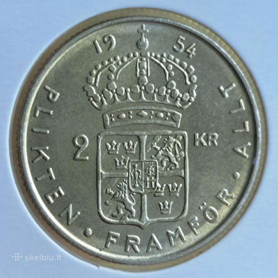 1954 Švedija 2 kronos - nuotraukos Nr. 2