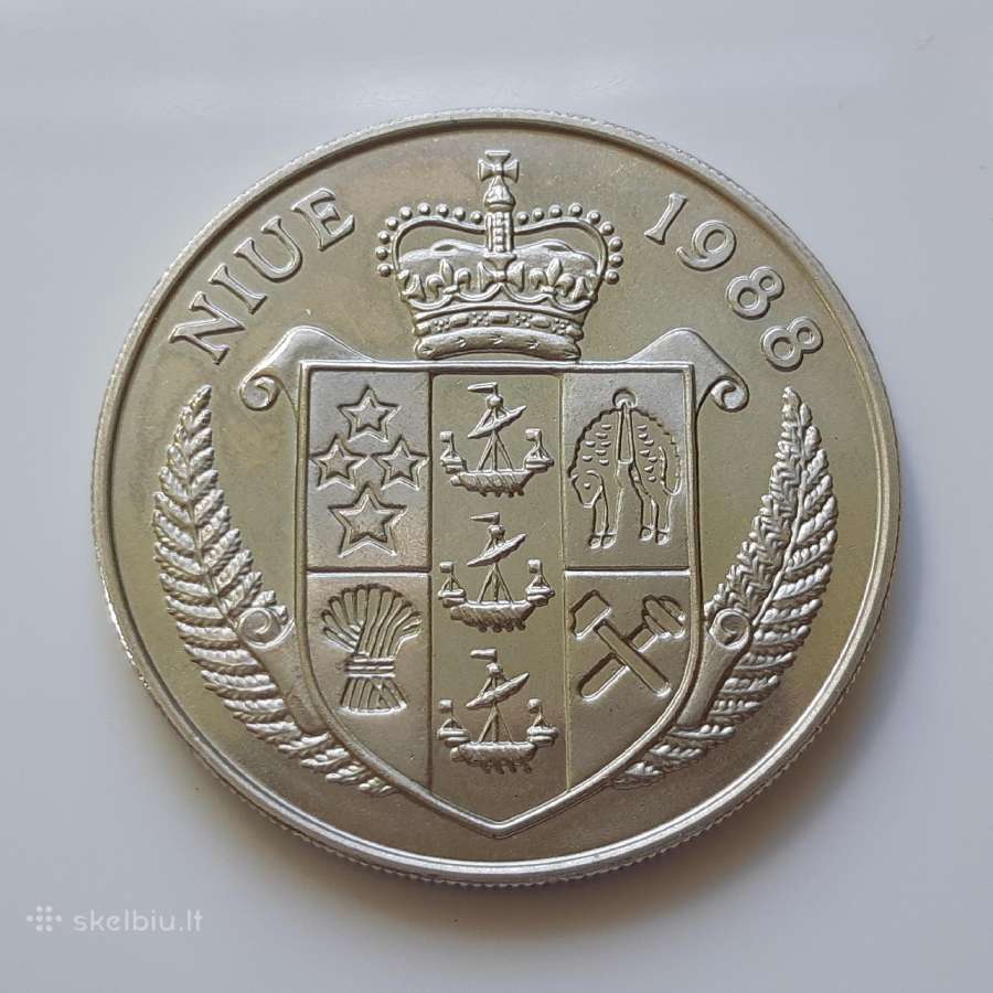 Niujė 5 doleriai Olimpiada 1988 - nuotraukos Nr. 2