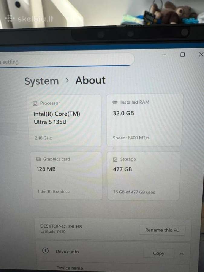 Dell latitude 7450 - nuotraukos Nr. 3
