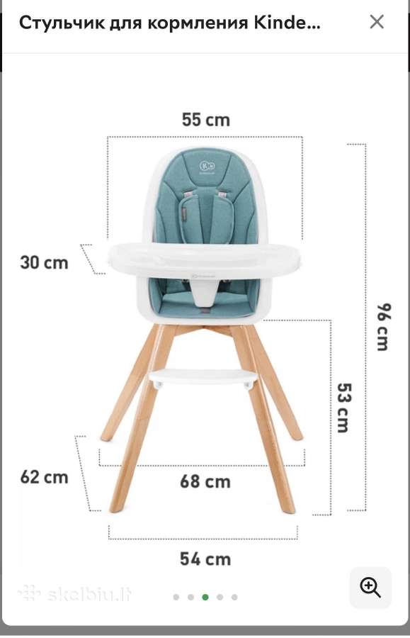 Kinderkraft Tixi Turquoise – maitinimo kėdutė - nuotraukos Nr. 2