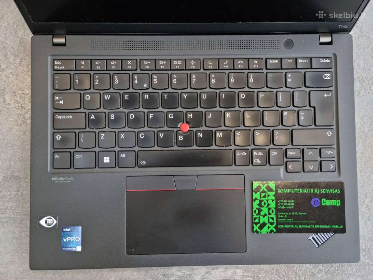 Lenovo T14s G3 i7-1265u/16/512/14(2k)/w11p - nuotraukos Nr. 2