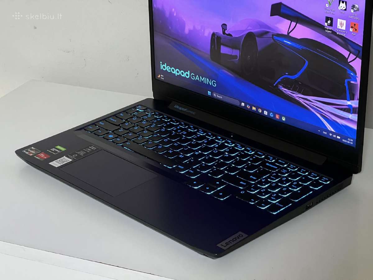Parduodamas Ideapad Gaming su Gtx 1650, Ryzen 5. - nuotraukos Nr. 4