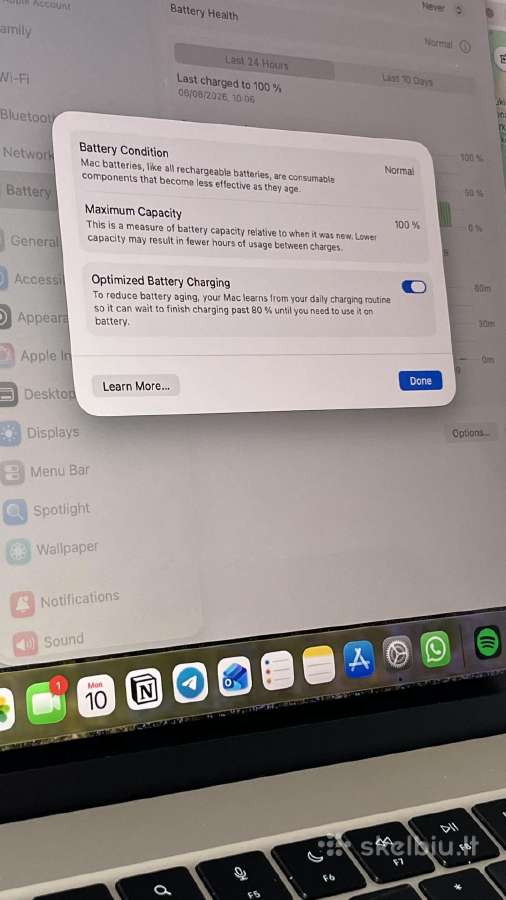 Parduodamas MacBook Air M3 15" inch 256gb - nuotraukos Nr. 6