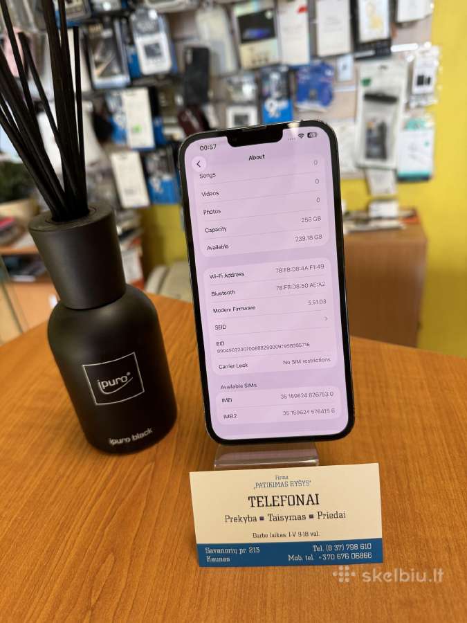 iPhone 13promax 256gb Green Su Garantija - nuotraukos Nr. 3