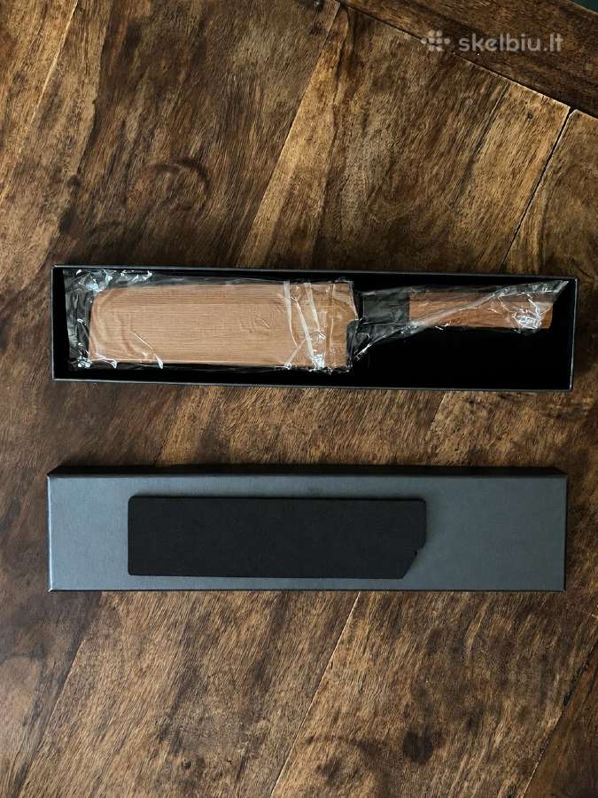 Virtuvinis peilis su medine rankena ir dėklu - nuotraukos Nr. 3