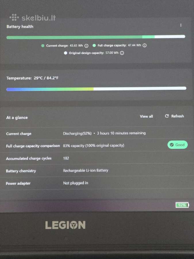 Parduodamas naudotas Lenovo Legion Y540 - nuotraukos Nr. 9