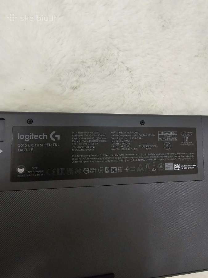 Logitech G515 Lightspeed Tkl Tactile - nuotraukos Nr. 8