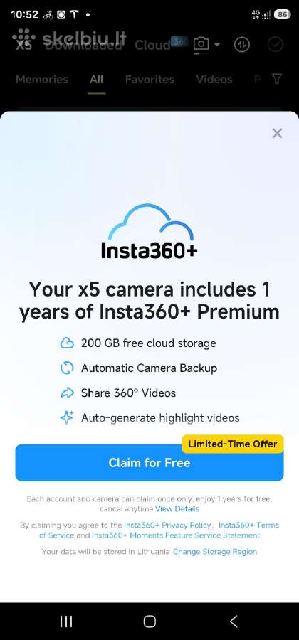 Insta360 x5 - nuotraukos Nr. 4