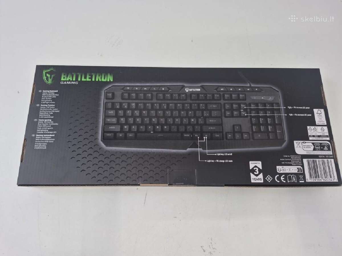 Žaidimų klaviatūra "Battletron Rgb" - nuotraukos Nr. 6