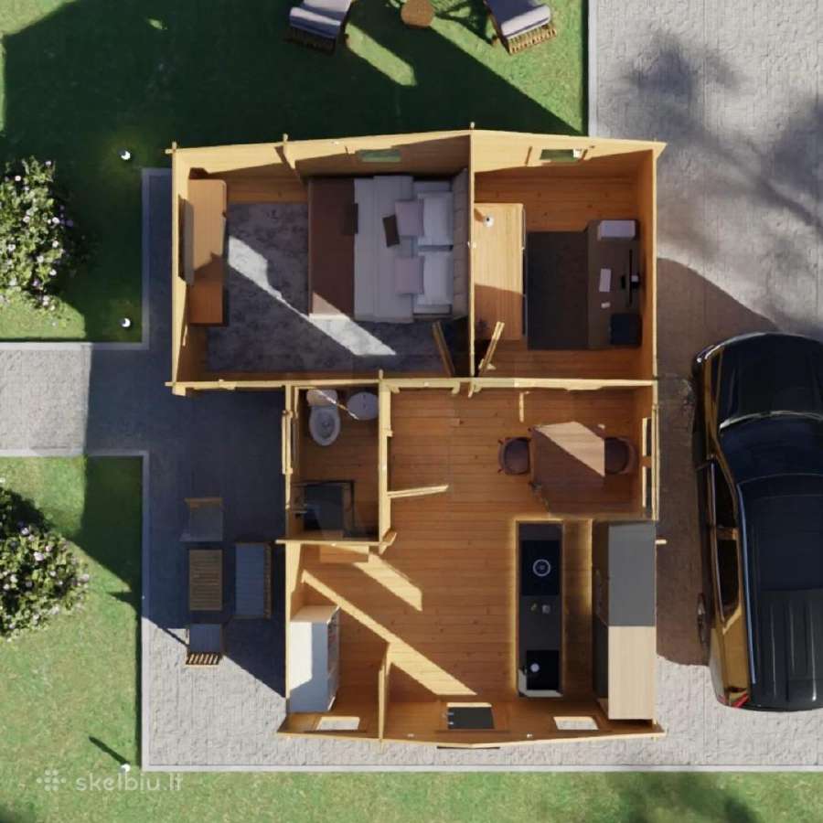 32m2 vasarnamis su terasa ir stogine tik 5300! - nuotraukos Nr. 8