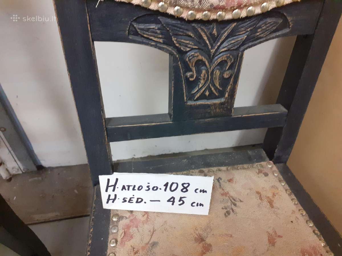 Antikvarinės tarpukario kėdės, Art Nouveau stilius - nuotraukos Nr. 2