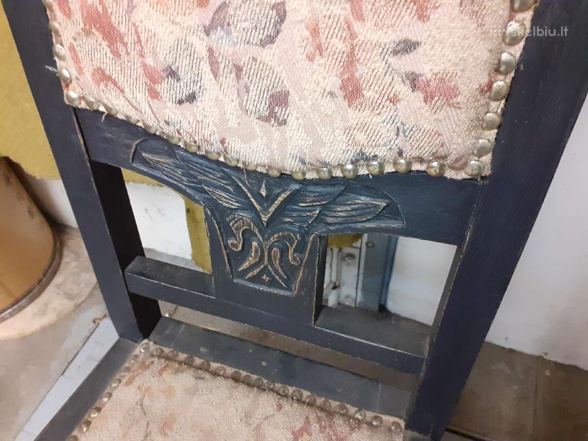 Antikvarinės tarpukario kėdės, Art Nouveau stilius - nuotraukos Nr. 6