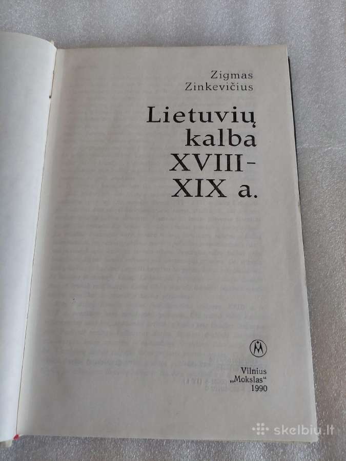 Lietuvių kalba 18-19 a. - nuotraukos Nr. 2