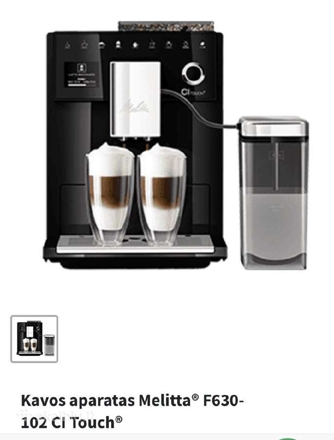 Kavos aparatas Melitta® F630-102 Cl Touch® - nuotraukos Nr. 2