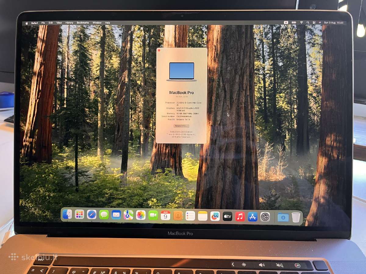 MacBook Pro 16 / 2019 / i9 / 16 GB / 1tb / A2141 - nuotraukos Nr. 12
