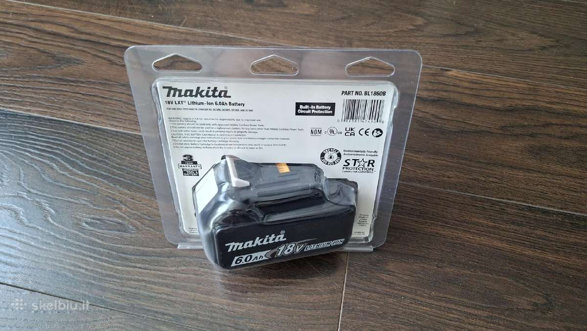 Akumuliatoriai Makita įrankiams 18v 6ah - nuotraukos Nr. 2
