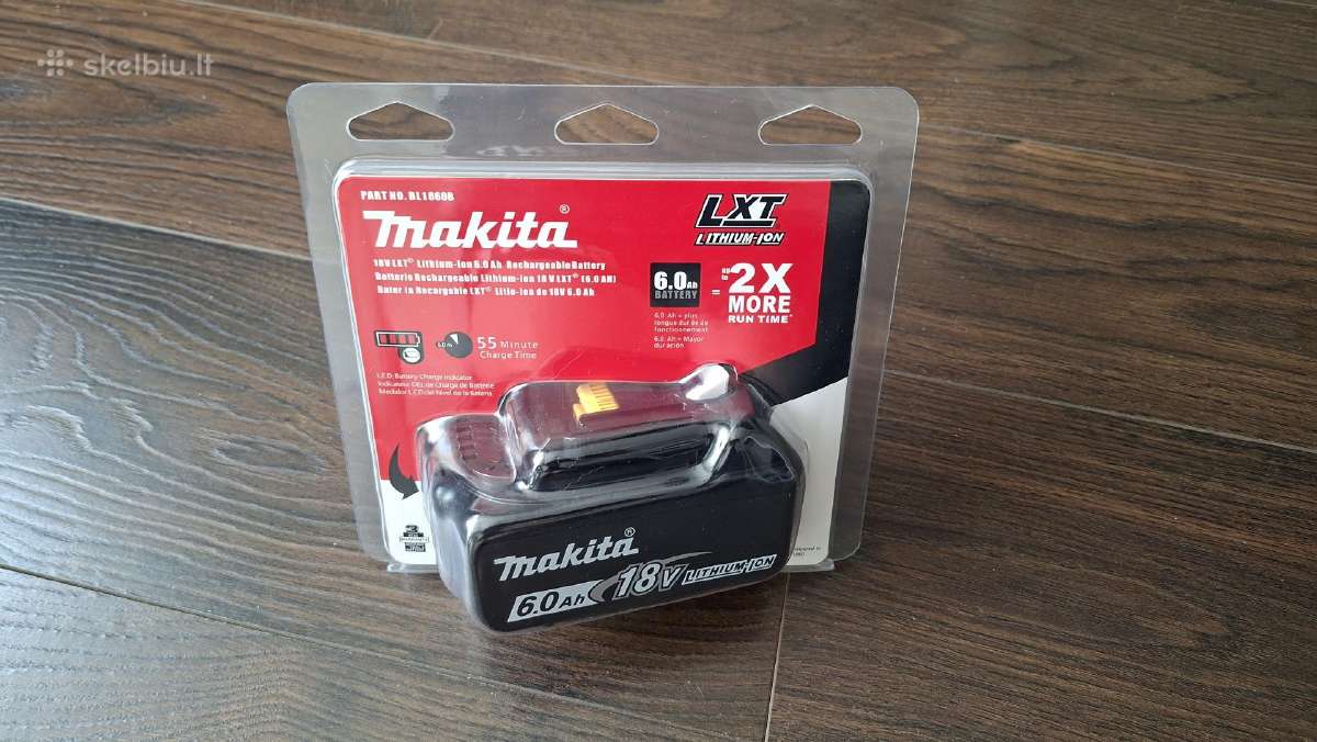 Akumuliatoriai Makita įrankiams 18v 6ah - nuotraukos Nr. 3